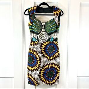 Boxing Kitten Dress Sleeveless Geometric Print Cotton Billie Cutout NWT Size 4